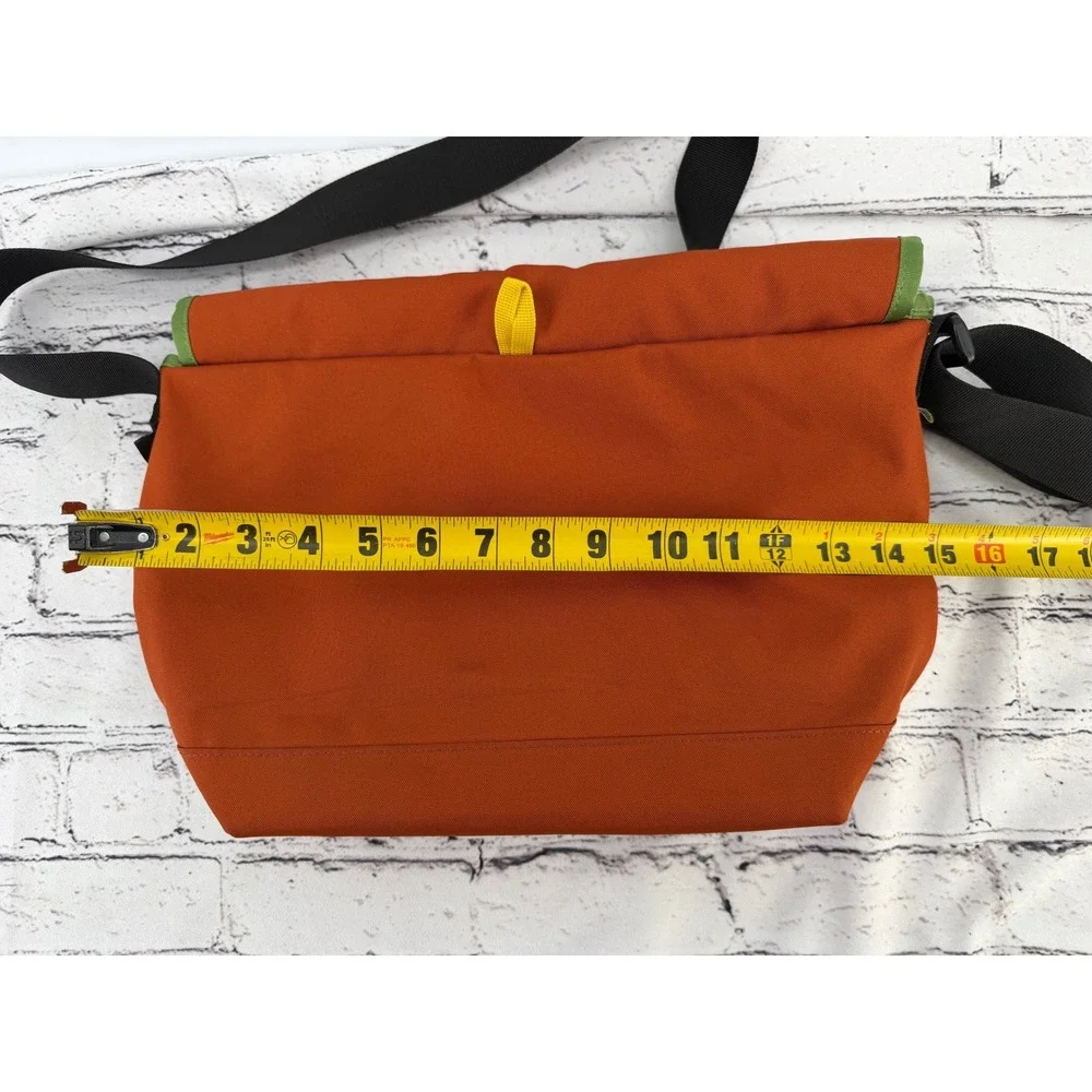 Mountainsmith Messenger Bag Orange Green Colorblock Canvas Crossbody Bag
